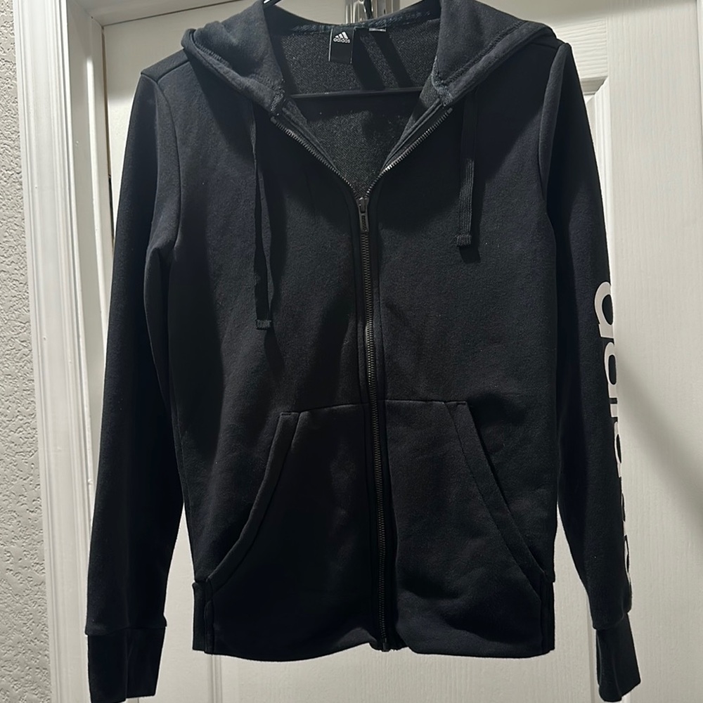 Adidas Black Zip-Up Hoodie